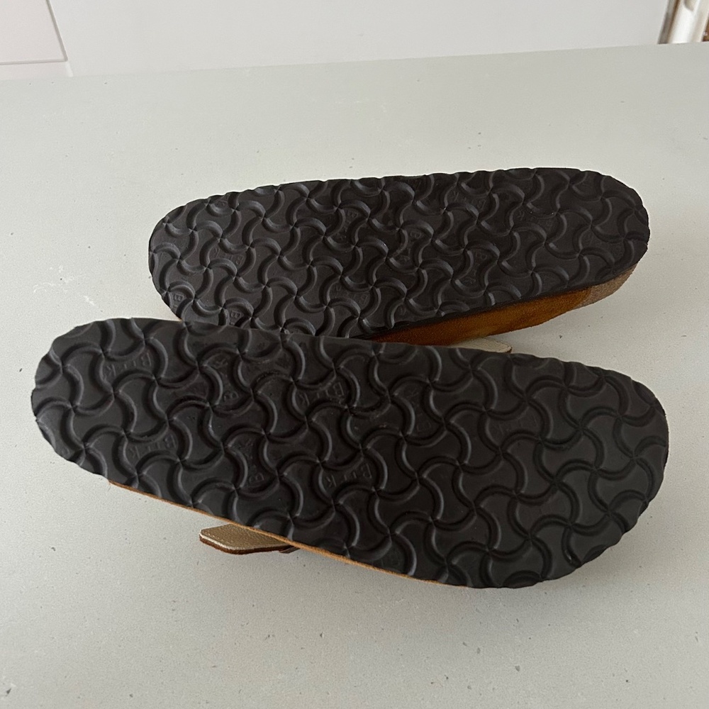 Birkenstock Boston suede and shearling clogs in "Mink" colour. - Picture 8 of 8